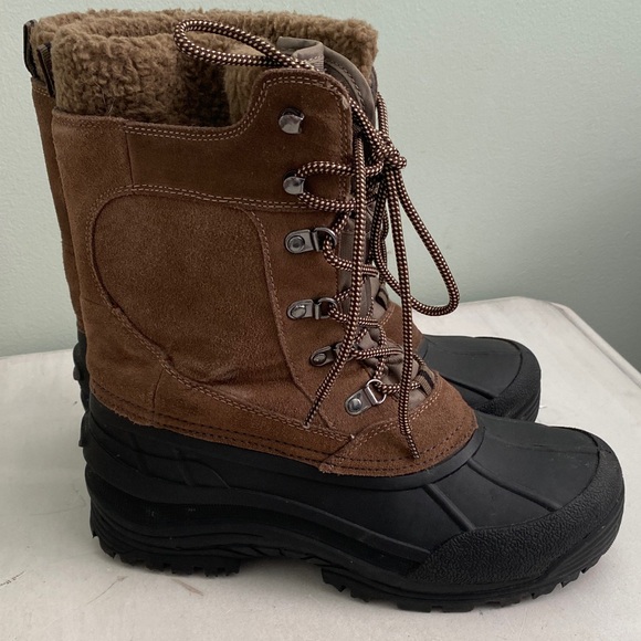 Elk  Woods  Brown and Black Snow Boots - Picture 1 of 16